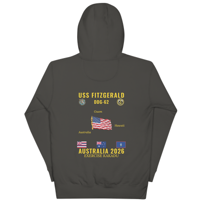 USS Fitzgerald (DDG-62) 2026 Australia Cruise Hoodie
