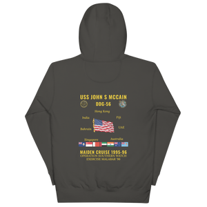 USS John S McCain (DDG-56) 1995-96 Maiden Cruise Hoodie
