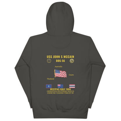 USS John S McCain (DDG-56) 1999 WestPac/Gulf Cruise Hoodie