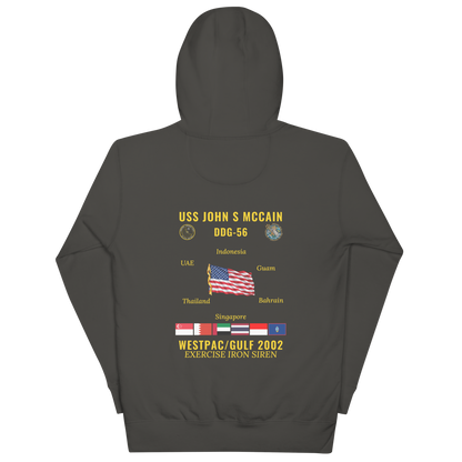 USS John S McCain (DDG-56) 2002 WestPac/Gulf Cruise Hoodie