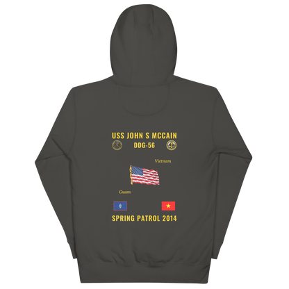 USS John S McCain (DDG-56) 2014 Spring Patrol Cruise Hoodie