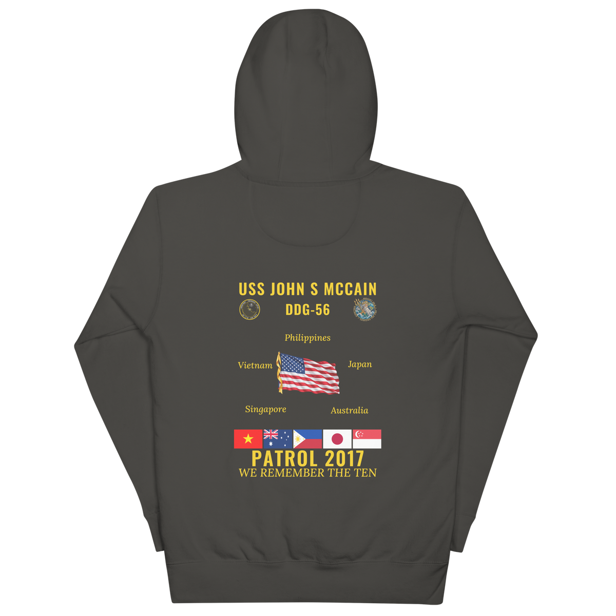 USS John S McCain (DDG-56) 2017 Patrol Cruise Hoodie