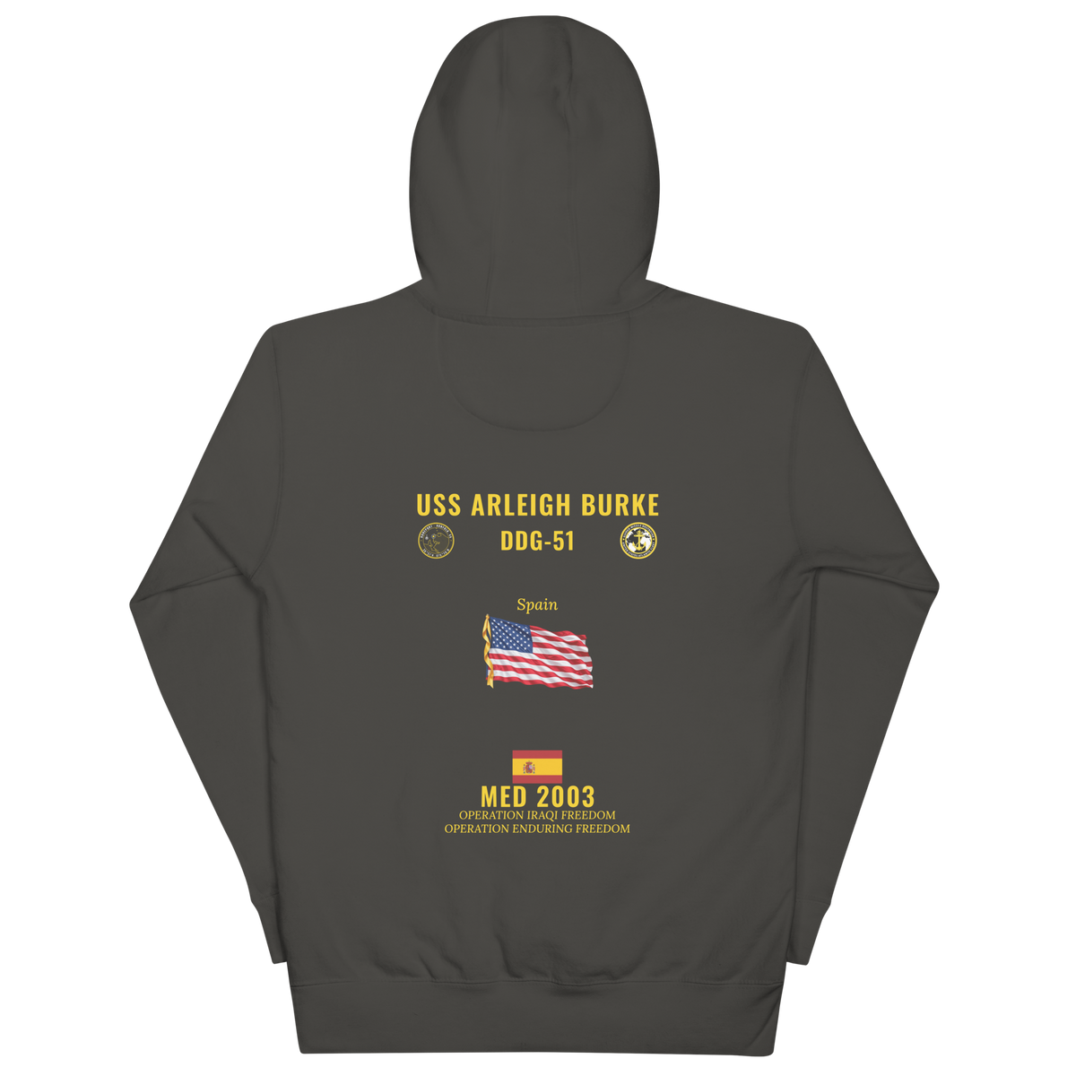 USS Arleigh Burke (DDG-51) 2003 Med Cruise Hoodie