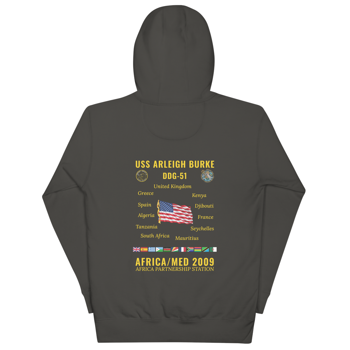USS Arleigh Burke (DDG-51) 2009 Africa/Med Cruise Hoodie