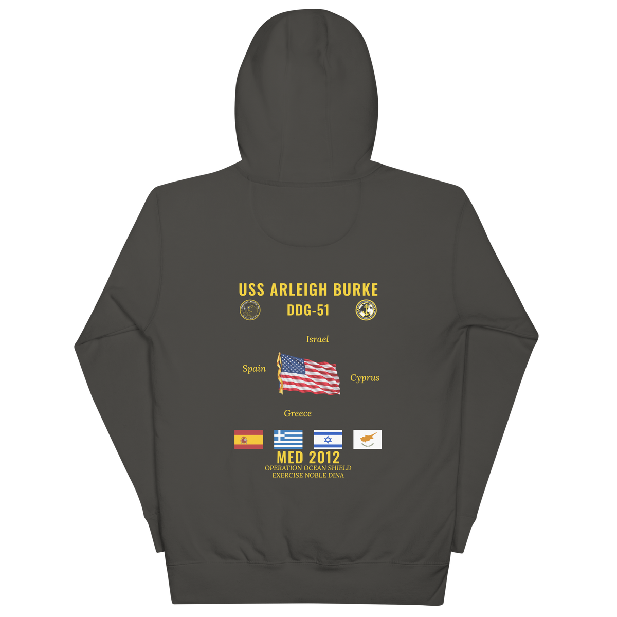 USS Arleigh Burke (DDG-51) 2012 Med Cruise Hoodie