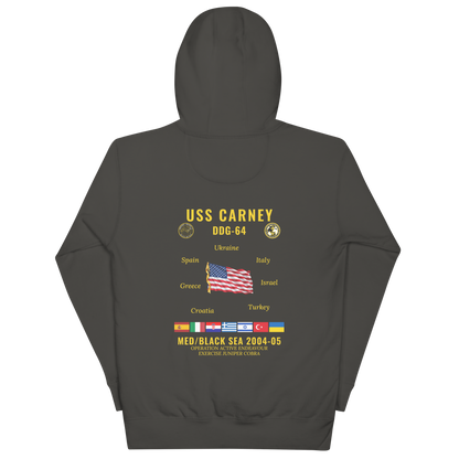 USS Carney (DDG-64) 2004-05 Med/Black Sea Cruise Hoodie