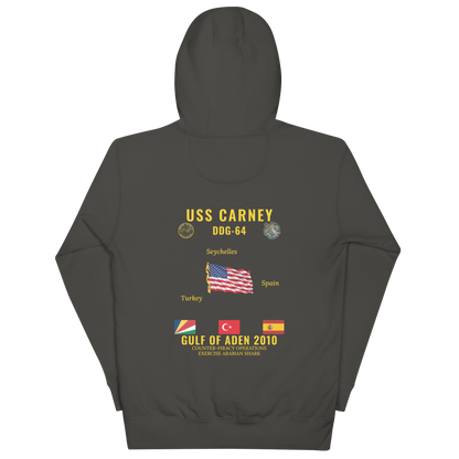 USS Carney (DDG-64) 2010 Gulf Of Aden Cruise Hoodie