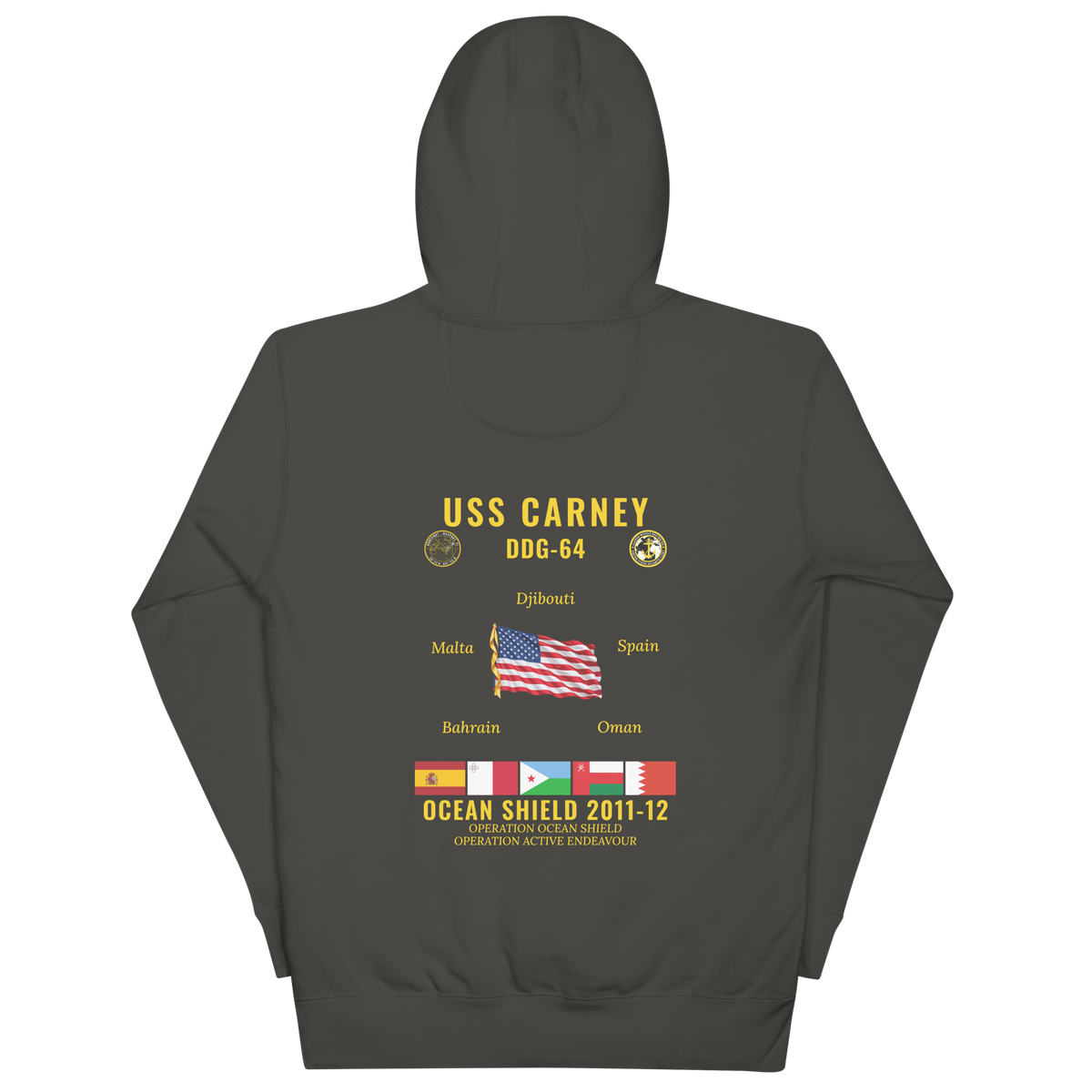 USS Carney (DDG-64) 2011-12 Ocean Shield Cruise Hoodie