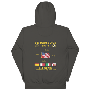 USS Donald Cook (DDG-75) 2002-03 Med Cruise Hoodie