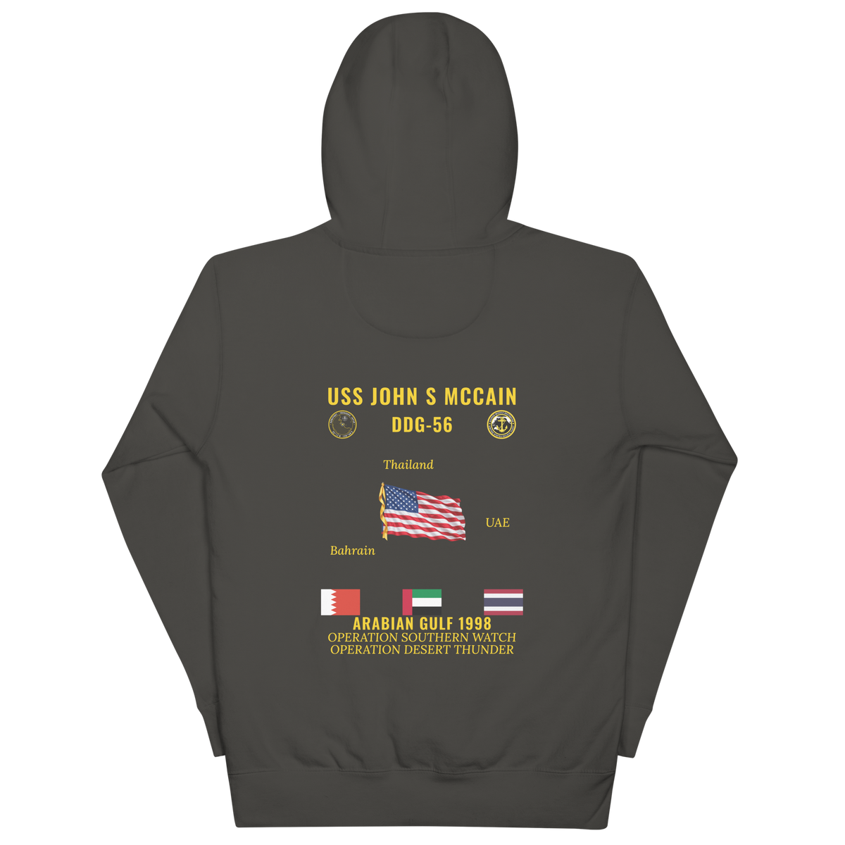 USS John S McCain (DDG-56) 1998 Arabian Gulf Cruise Hoodie