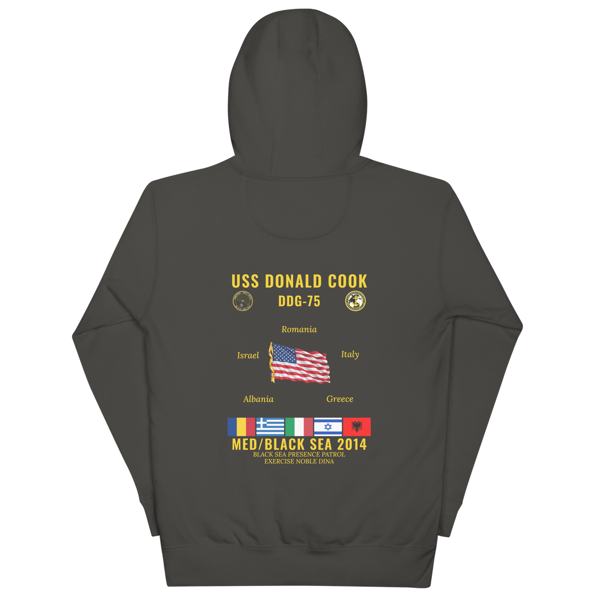 USS Donald Cook (DDG-75) 2014 Med/Black Sea Cruise Hoodie