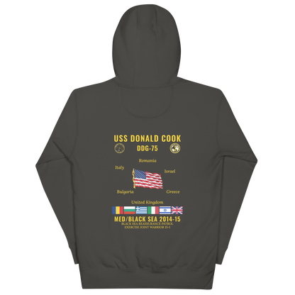 USS Donald Cook (DDG-75) 2014-15 Med/Black Sea Cruise Hoodie