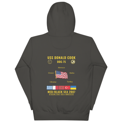 USS Donald Cook (DDG-75) 2007 Med/Black Sea Cruise Hoodie