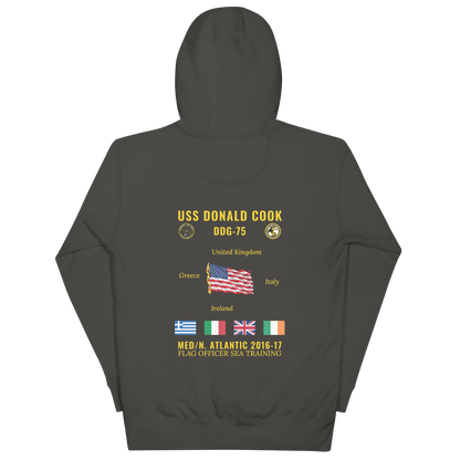 USS Donald Cook (DDG-75) 2016-17 Med/N. Atlantic Cruise Hoodie