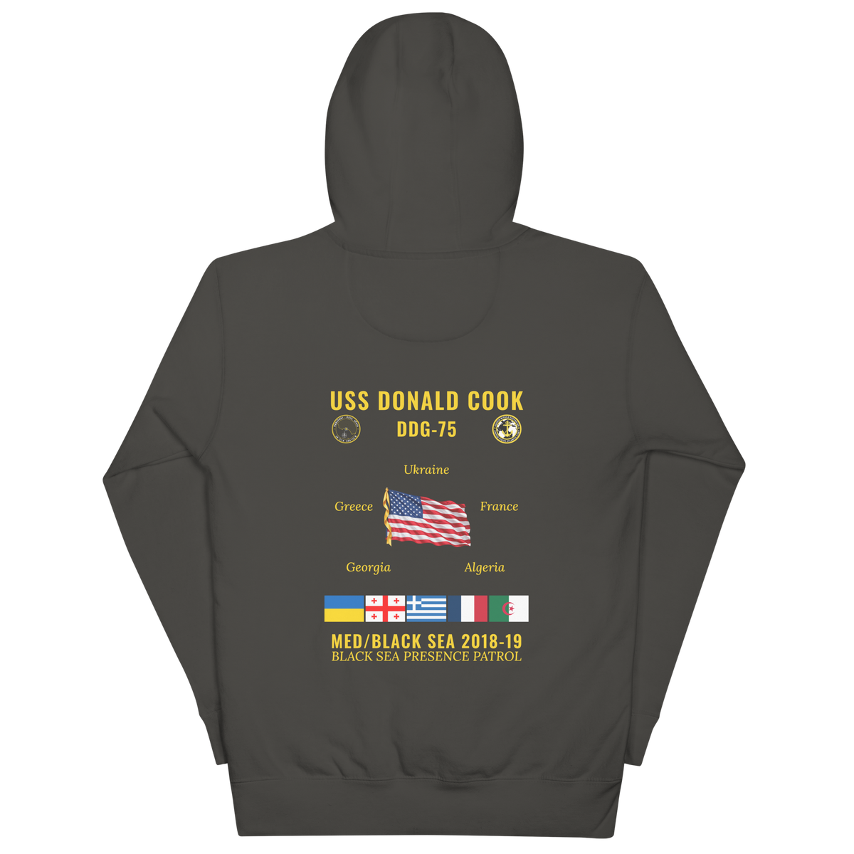USS Donald Cook (DDG-75) 2018-19 Med/Black Sea Cruise Hoodie
