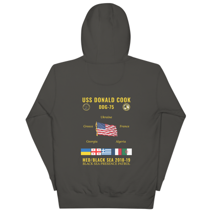 USS Donald Cook (DDG-75) 2018-19 Med/Black Sea Cruise Hoodie