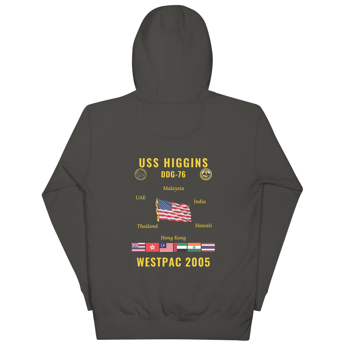 USS Higgins (DDG-76) 2005 WestPac Cruise Hoodie