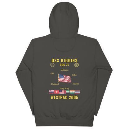 USS Higgins (DDG-76) 2005 WestPac Cruise Hoodie