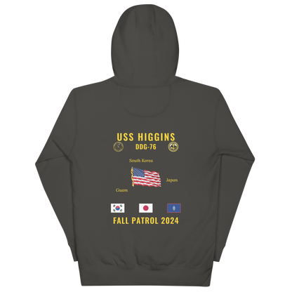 USS Higgins (DDG-76) 2024 Fall Patrol Cruise Hoodie