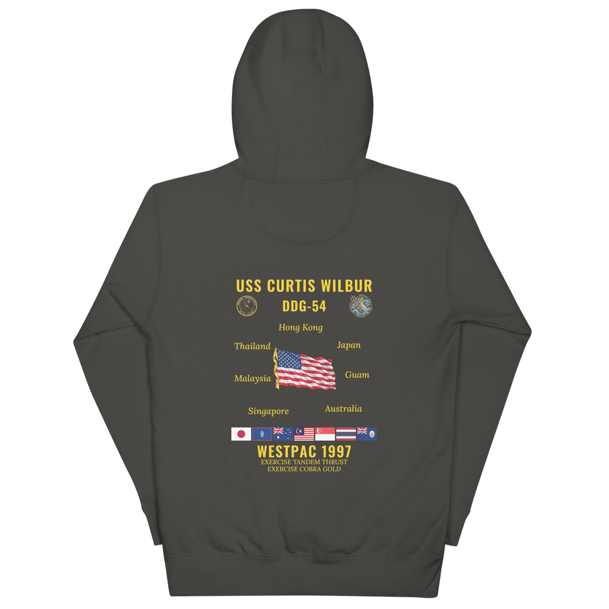 USS Curtis Wilbur (DDG-54) 1997 WestPac Cruise Hoodie