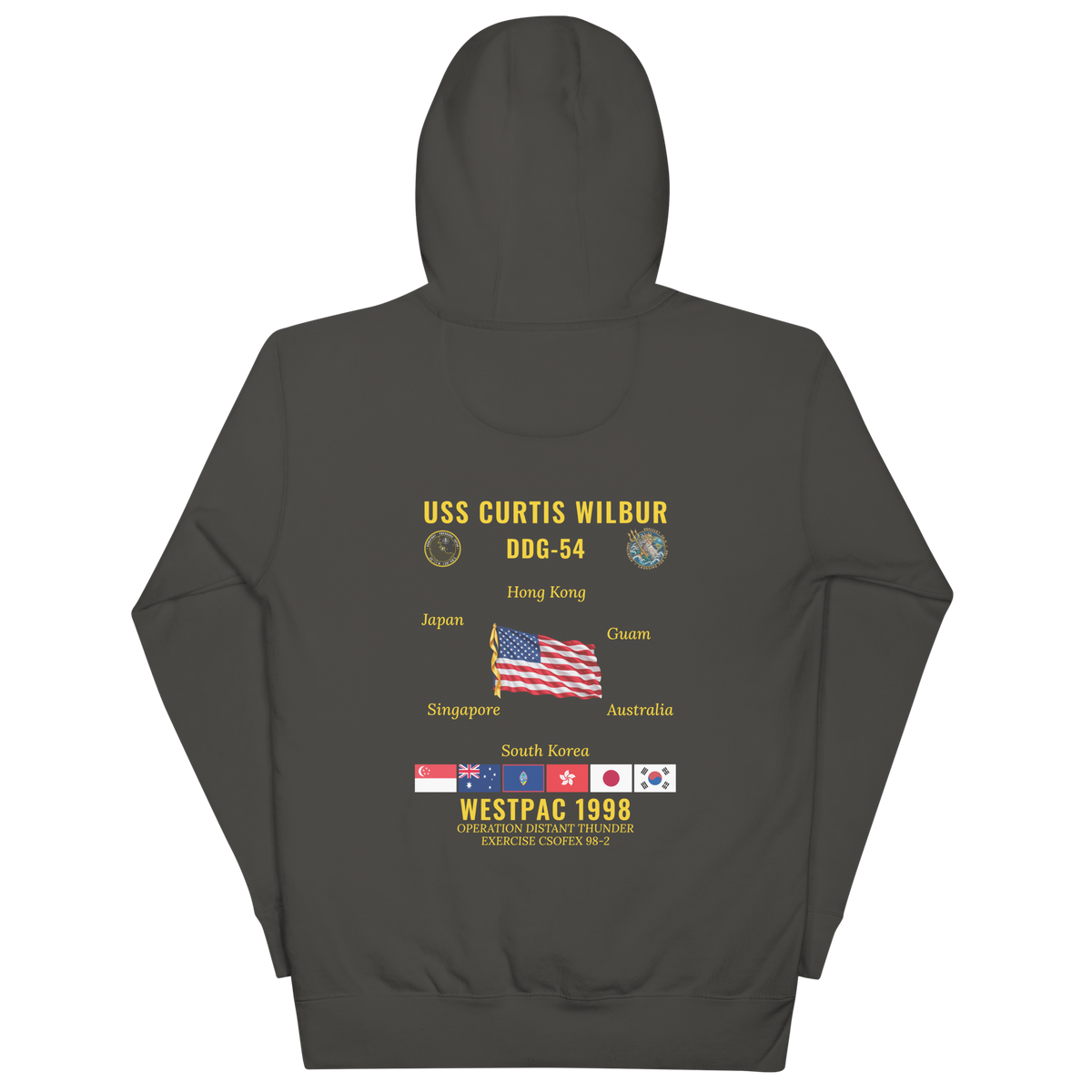USS Curtis Wilbur (DDG-54) 1998 WestPac Cruise Hoodie