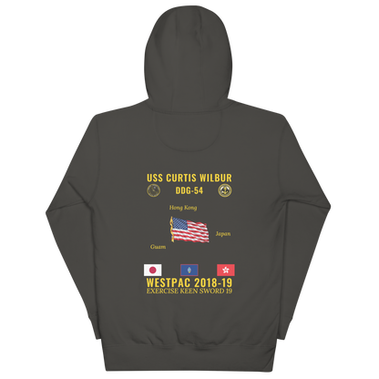 USS Curtis Wilbur (DDG-54) 2018-19 WestPac Cruise Hoodie
