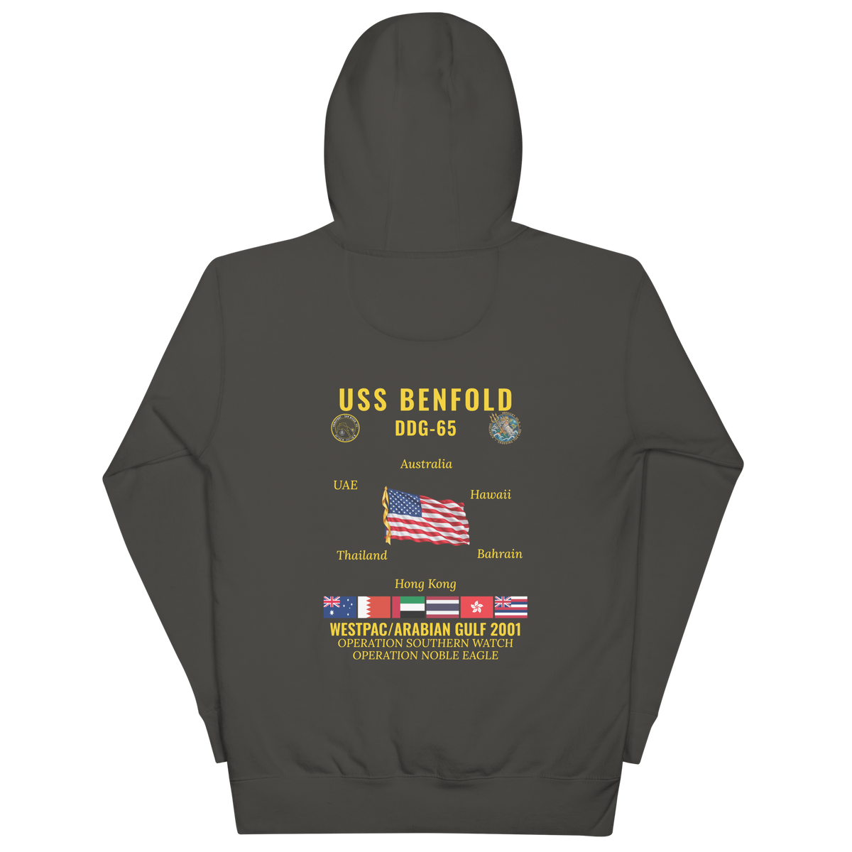 USS Benfold (DDG-65) 2001 WestPac/Arabian Gulf Cruise Hoodie