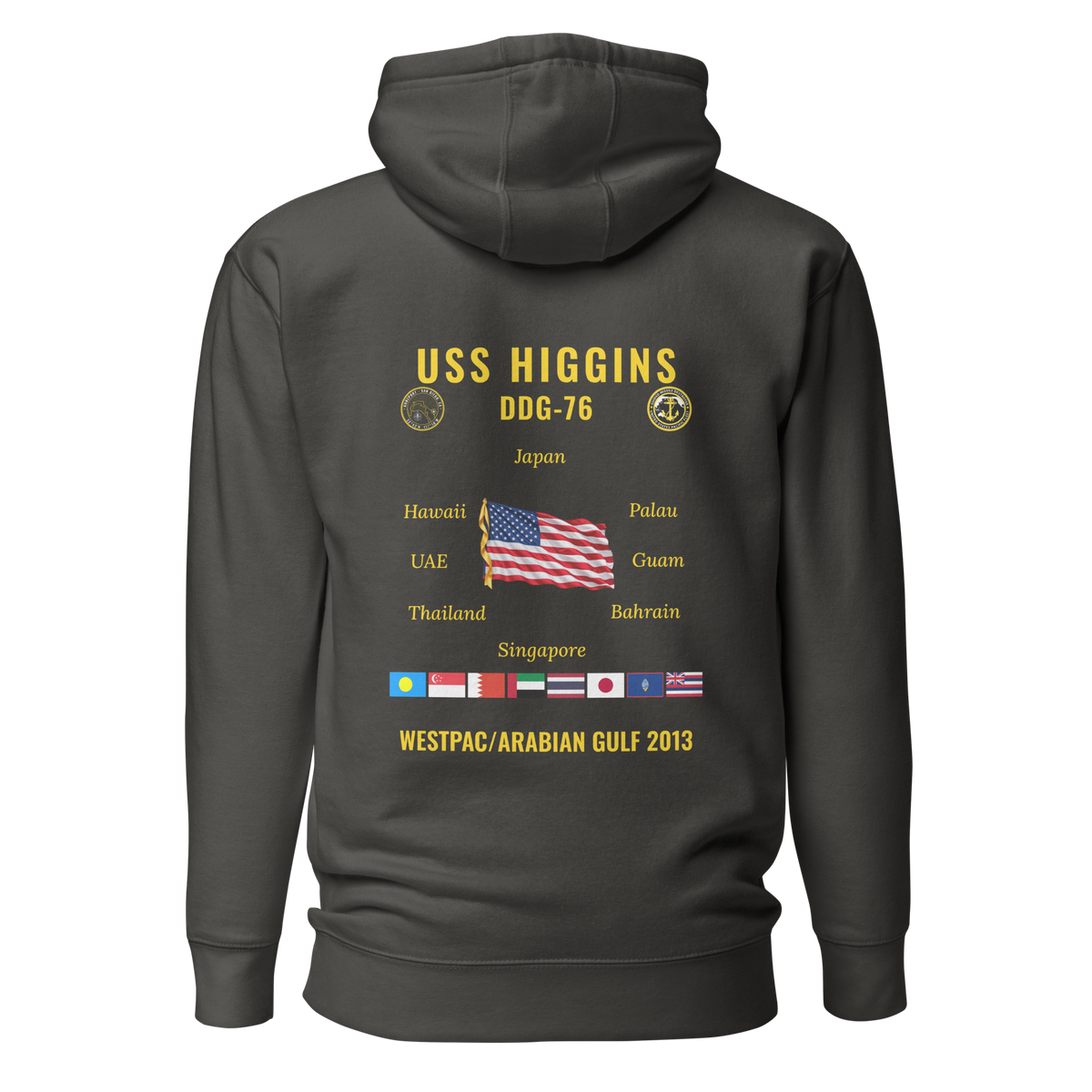 USS Higgins (DDG-76) 2013 WestPac/Arabian Gulf Cruise Hoodie