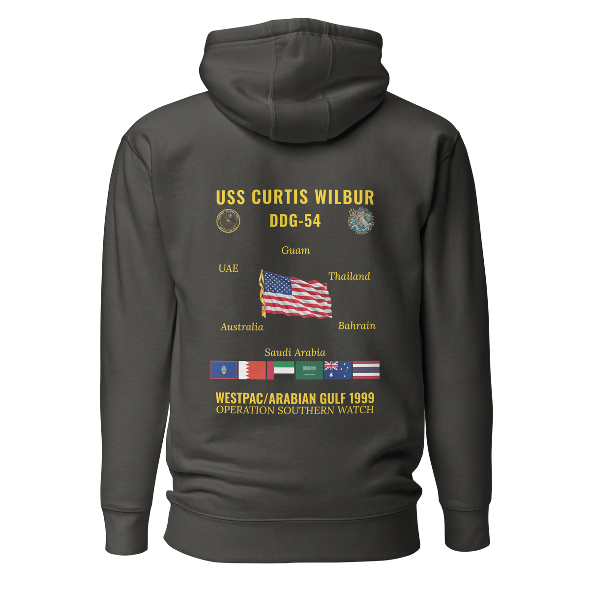 USS Curtis Wilbur (DDG-54) 1999 WestPac/Arabian Gulf Cruise Hoodie