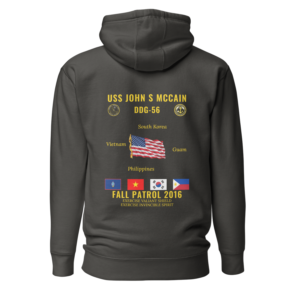 USS John S McCain (DDG-56) 2016 Fall Patrol Cruise Hoodie