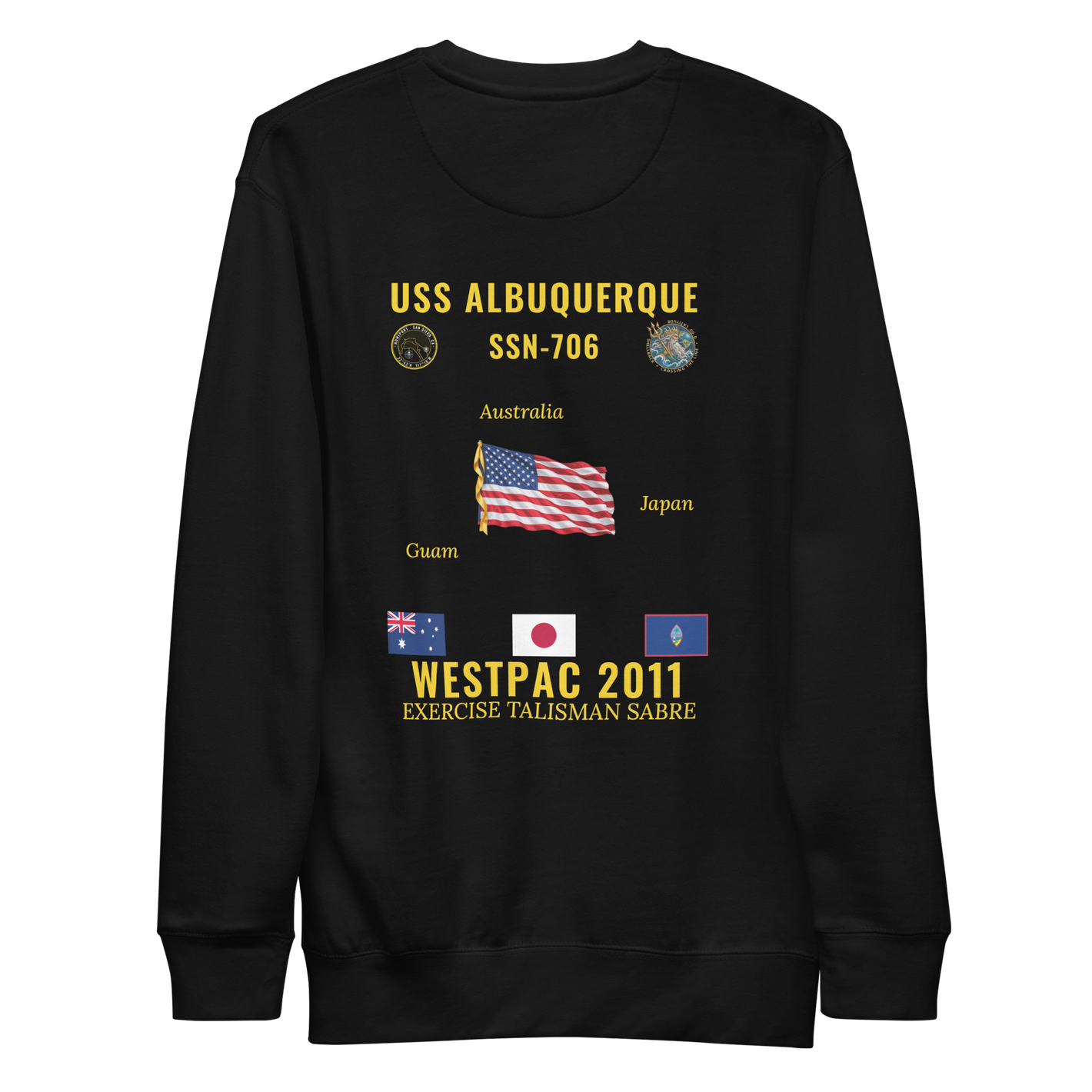 USS Albuquerque (SSN-706) 2011 WestPac Cruise Sweatshirt