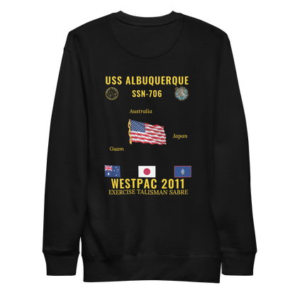 USS Albuquerque (SSN-706) 2011 WestPac Cruise Sweatshirt
