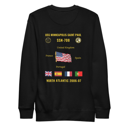 USS Minneapolis-Saint Paul (SSN-708) 2006-07 North Atlantic Cruise Sweatshirt