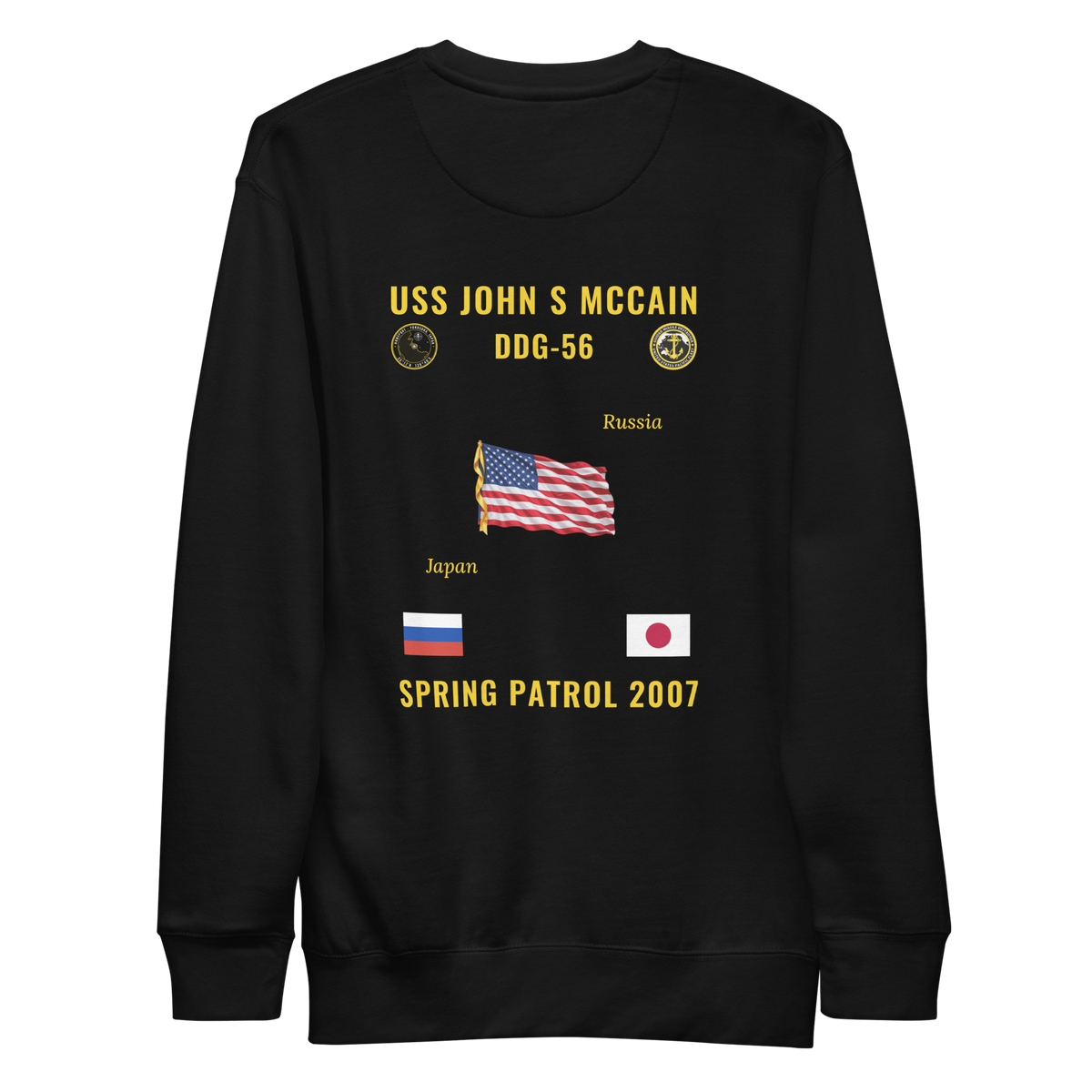 USS John S McCain (DDG-56) 2007 Spring Patrol Cruise Sweatshirt