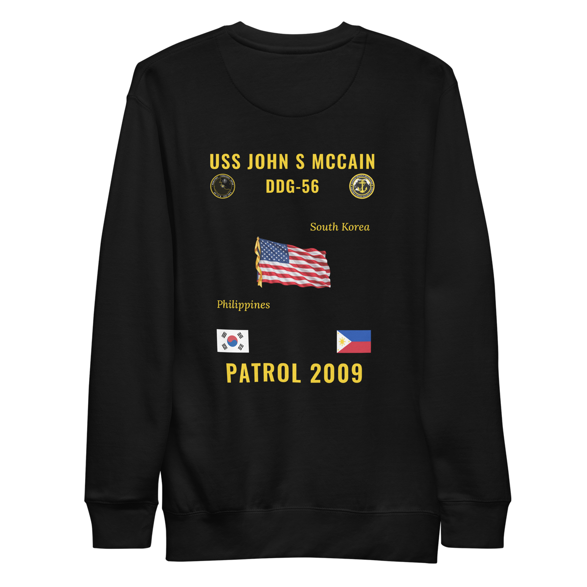 USS John S McCain (DDG-56) 2009 Patrol Cruise Sweatshirt