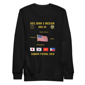 USS John S McCain (DDG-56) 2010 Summer Patrol Cruise Sweatshirt