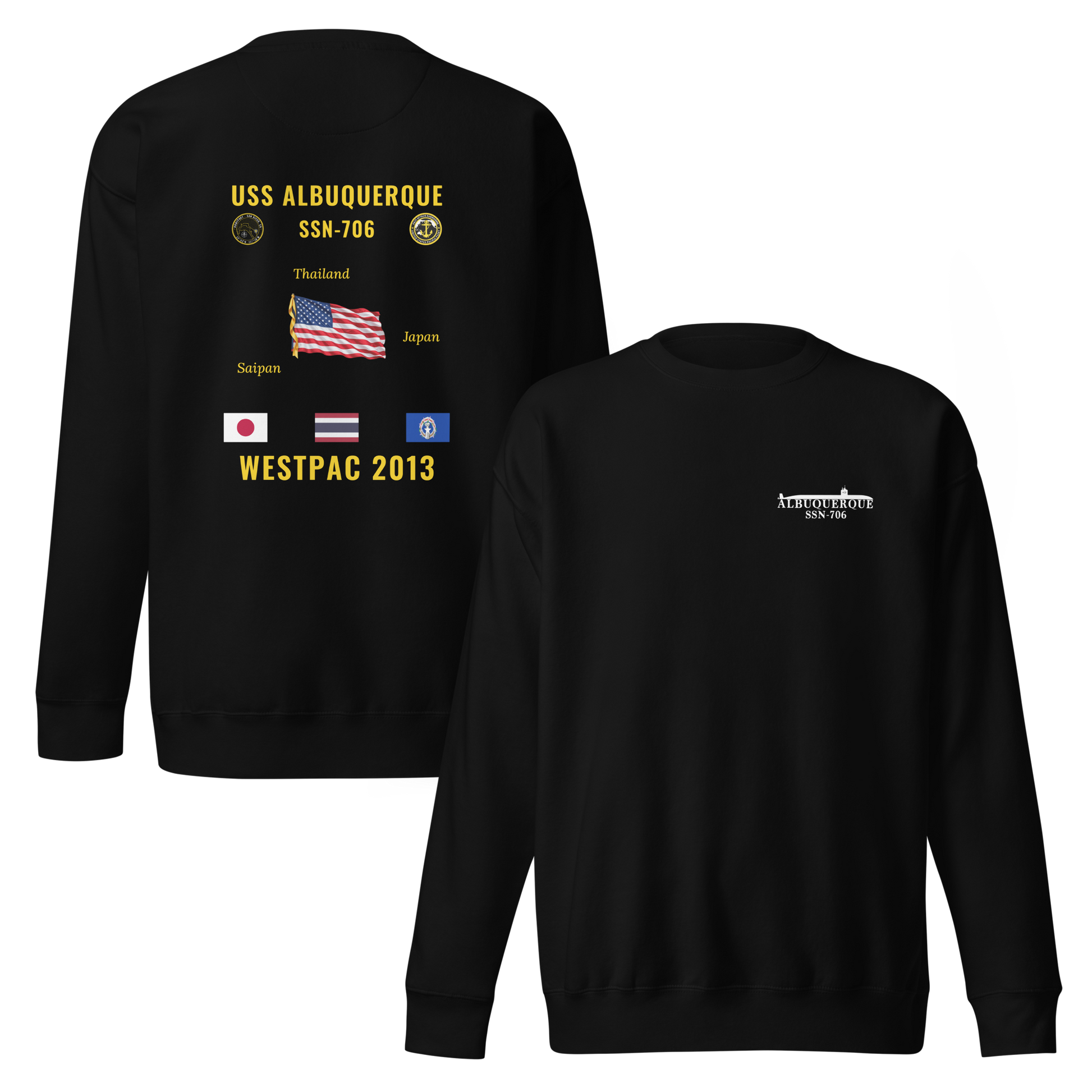 USS Albuquerque (SSN-706) 2013 WestPac Cruise Sweatshirt
