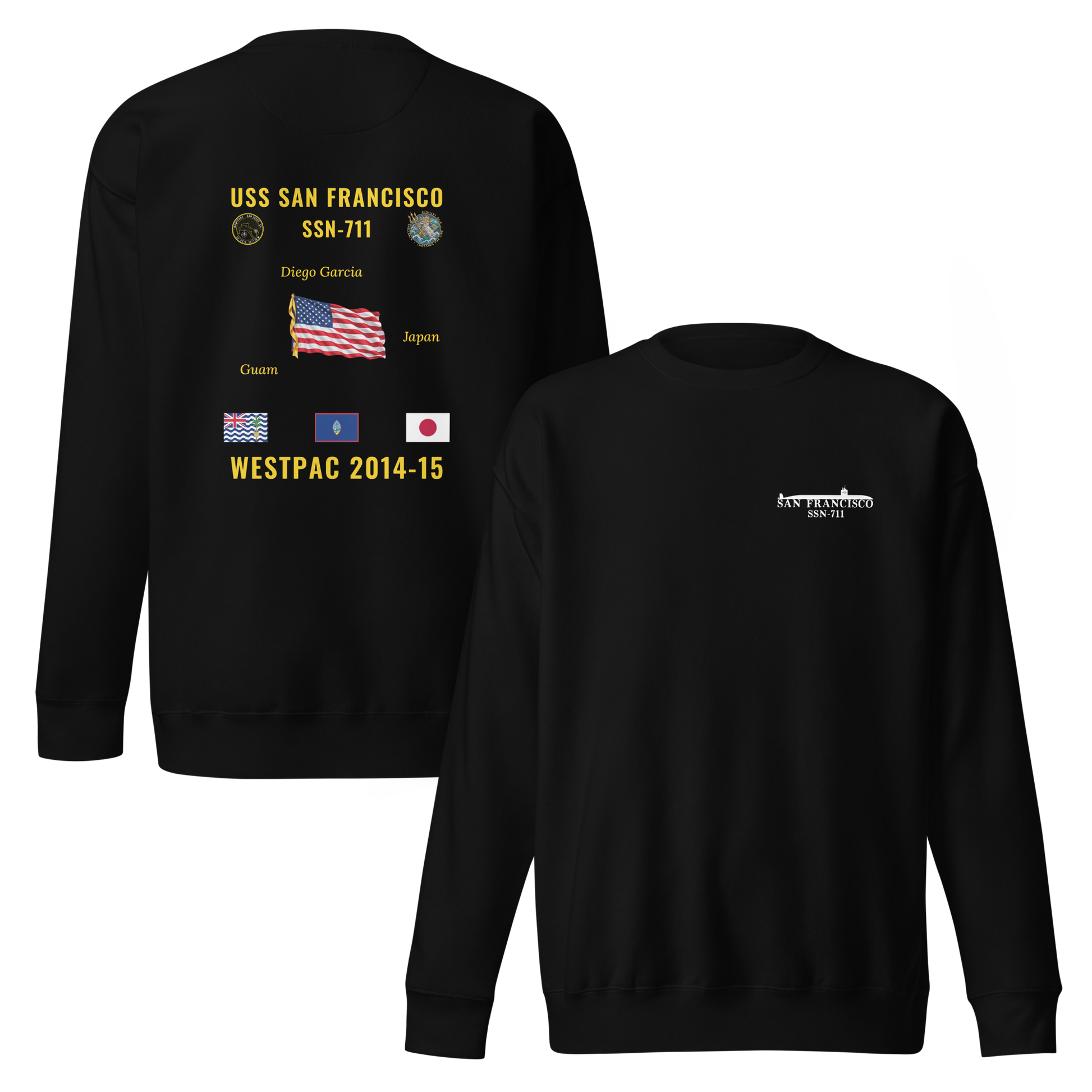 USS San Francisco (SSN-711) 2014-15 WestPac Cruise Sweatshirt