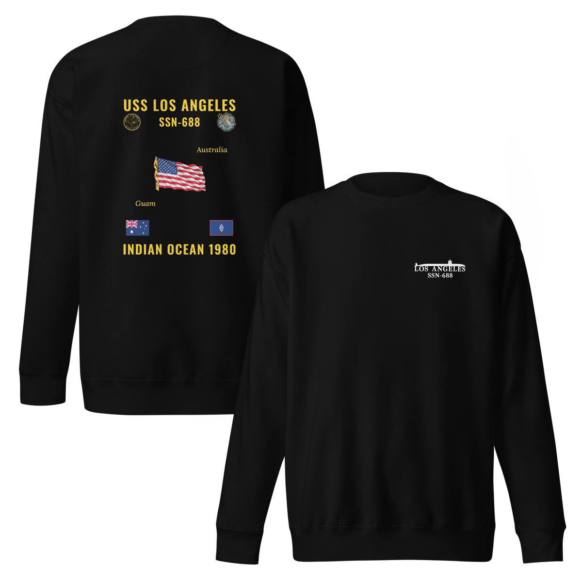 USS Los Angeles (SSN-688) 1980 Indian Ocean Cruise Sweatshirt
