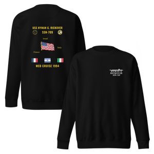 USS Hyman G. Rickover (SSN-709) 1994 Med Cruise Sweatshirt