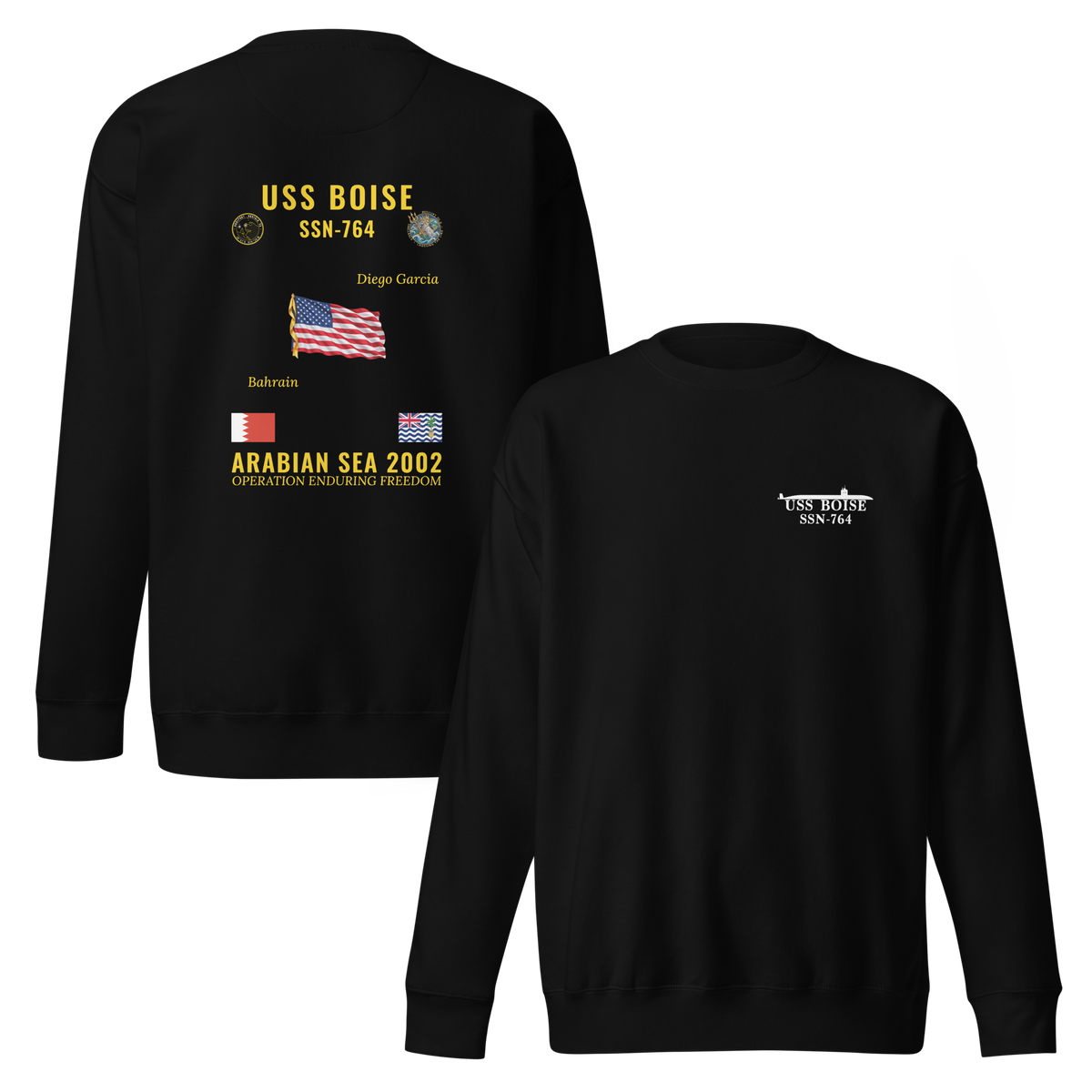 USS Boise (SSN-764) 2002 Arabian Sea Cruise Sweatshirt