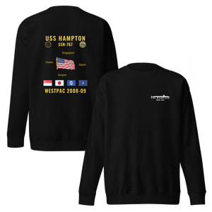 USS Hampton (SSN-767) 2008-09 WestPac Cruise Sweatshirt