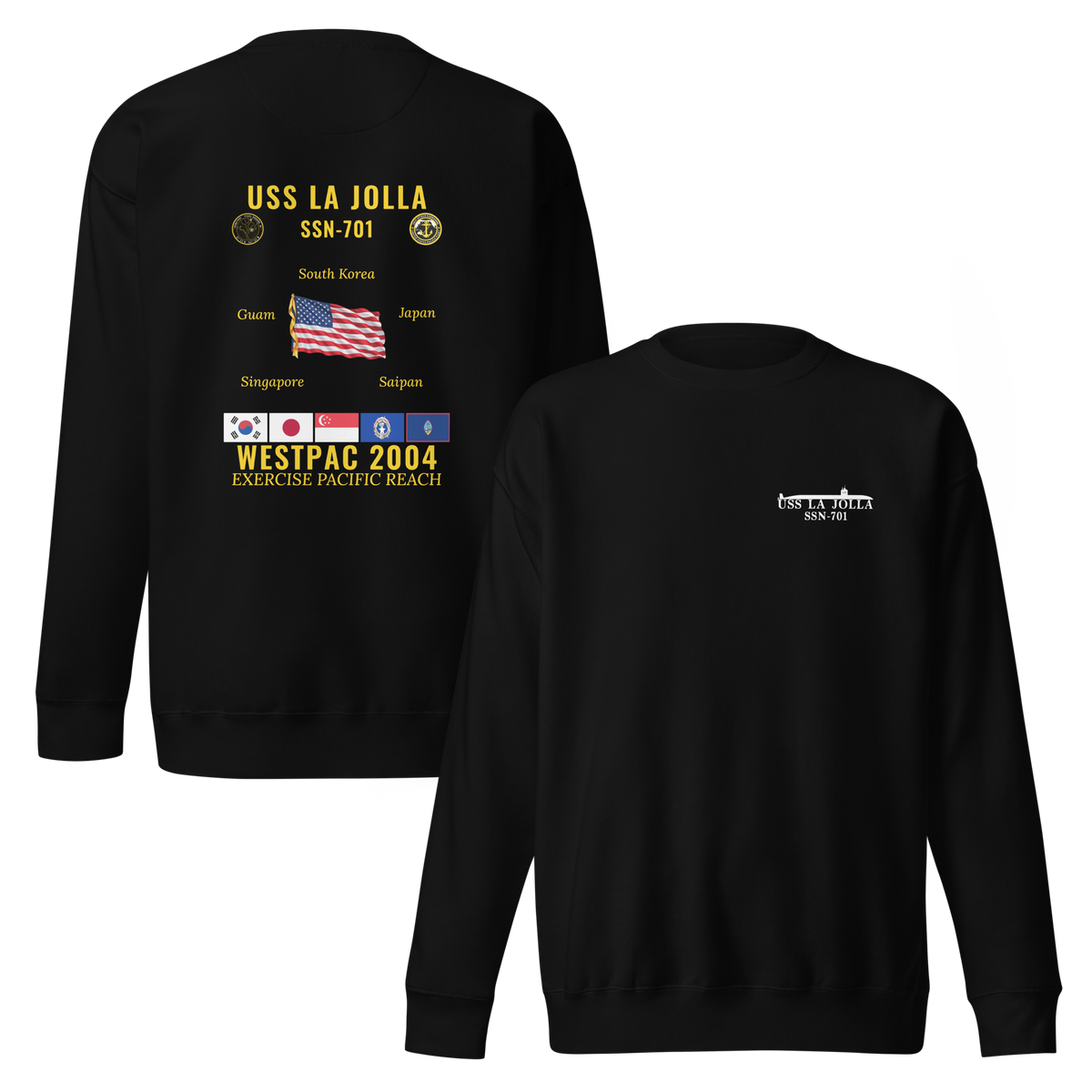 USS La Jolla (SSN-701) 2004 WestPac Cruise Sweatshirt