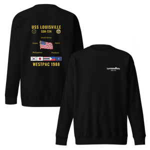 USS Louisville (SSN-724) 1988 WestPac Cruise Sweatshirt