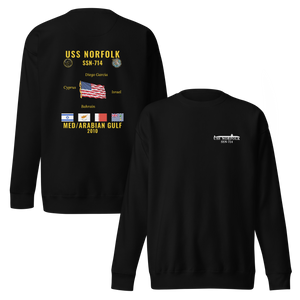 USS Norfolk (SSN-714) 2010 Med/Arabian Gulf Cruise Sweatshirt