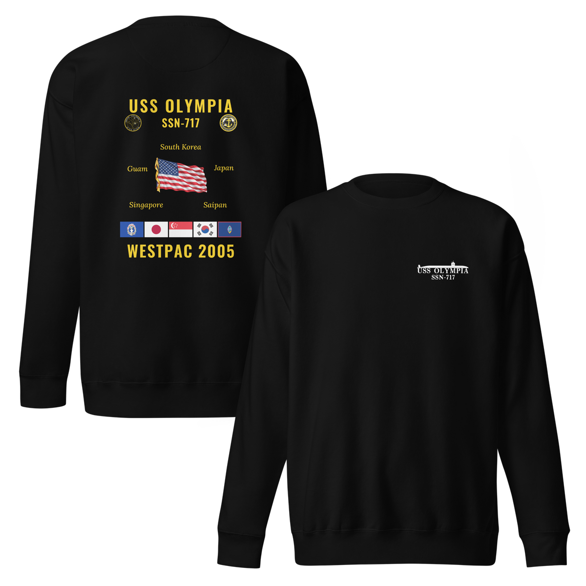 USS Olympia (SSN-717) 2005 WestPac Cruise Sweatshirt