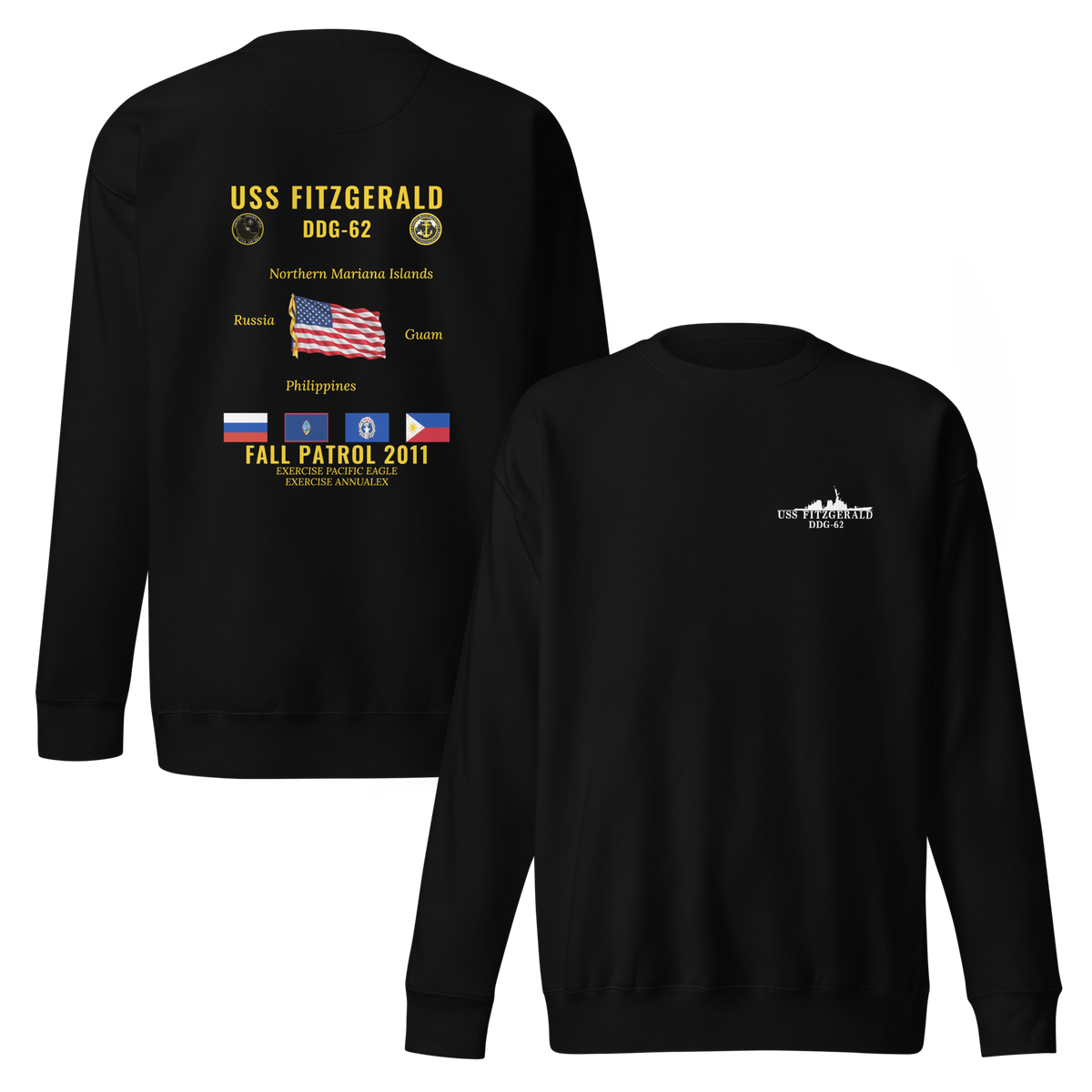 USS Fitzgerald (DDG-62) 2011 Fall Patrol Cruise Sweatshirt