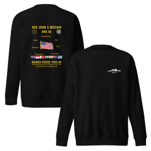 USS John S McCain (DDG-56) 1995-96 Maiden Cruise Sweatshirt