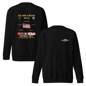 USS John S McCain (DDG-56) 2017 Patrol Cruise Sweatshirt