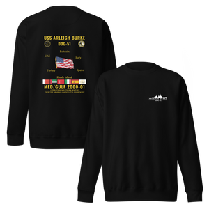 USS Arleigh Burke (DDG-51) 2000-01 Med/Gulf Cruise Sweatshirt